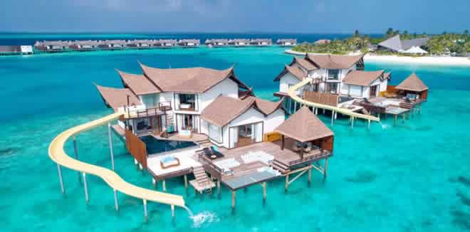 The 5 Luxury Villas with Water Slide in the Maldives