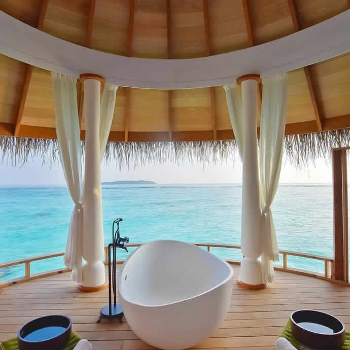 an unique session at the Serenity Spa in Maldives, 2024