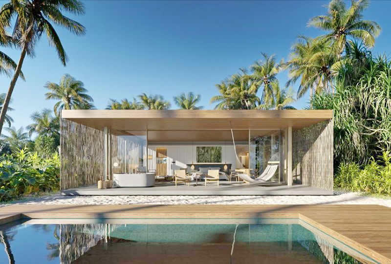 beach pool villa