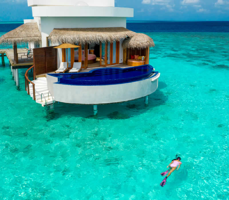 Honeymoon Water Suite with pool