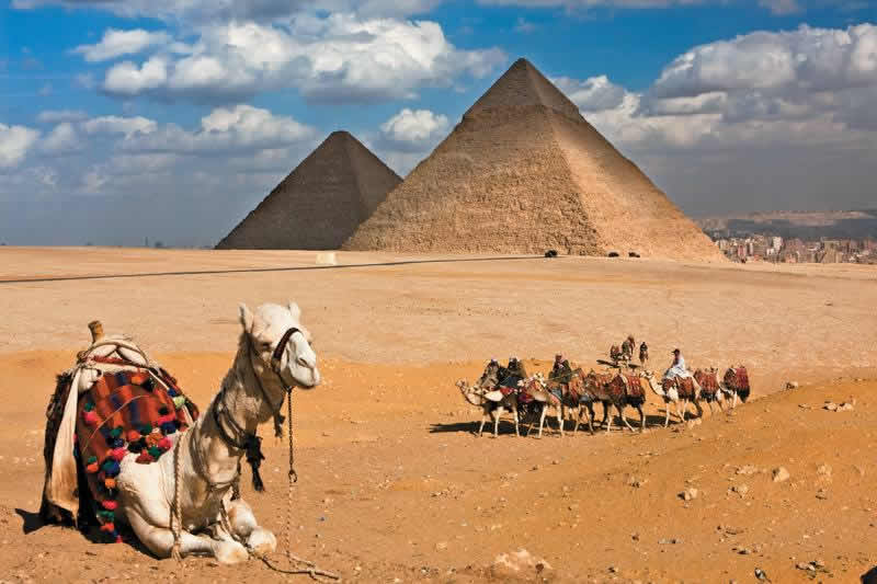 the Great Pyramids of Giza, Egypt