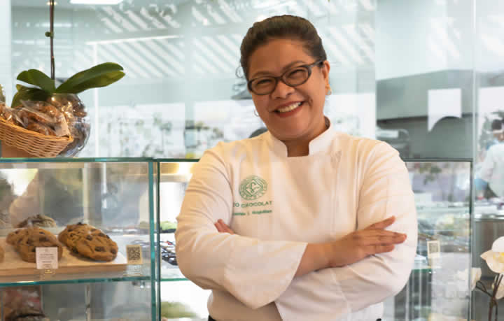 Luchie Suguitan, the genius chocolatier and co-founder of Co-Chocolat