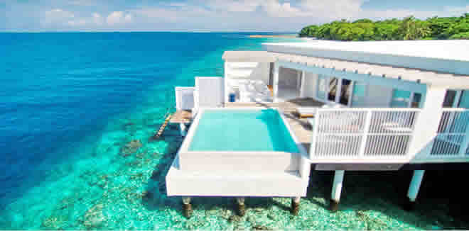 Amilla Maldives: water pool villa for family