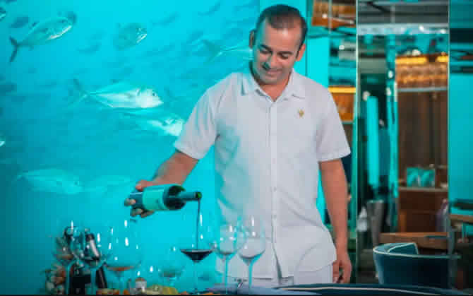 Underwater-Aged Wine Tasting in maldives