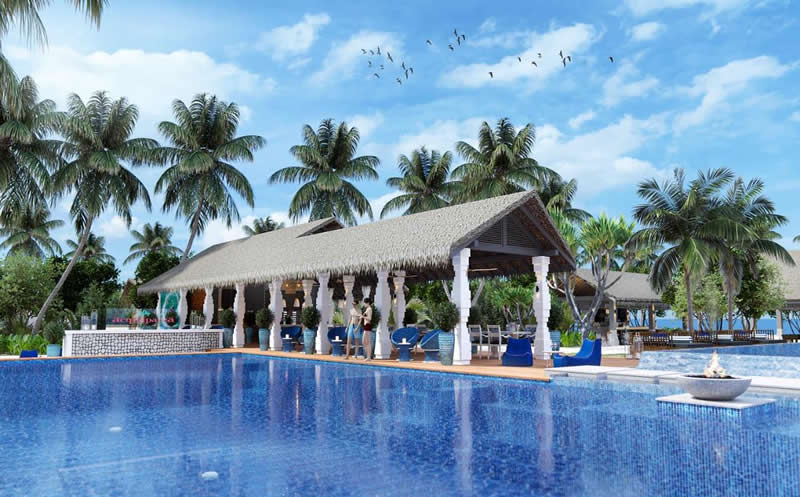 cora cora maldives resort, pool bar