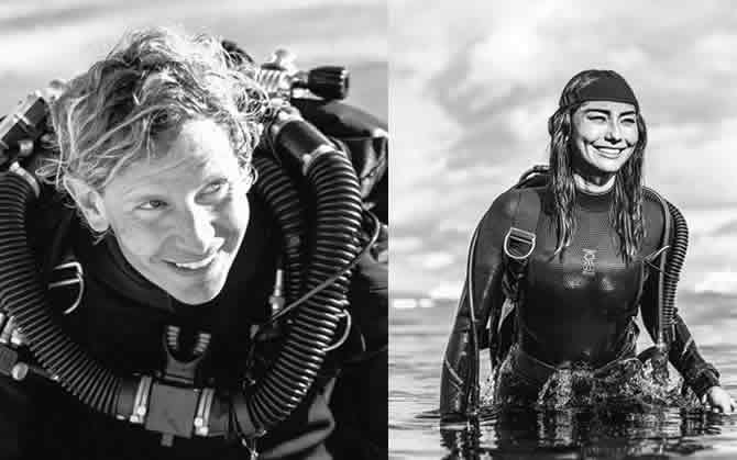 underwater photographers, Henley Spiers and Jade Hoksbergen