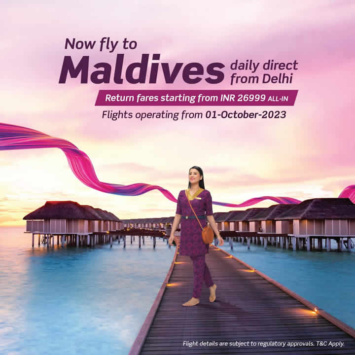 Delhi-Maldives flights from Oct 1