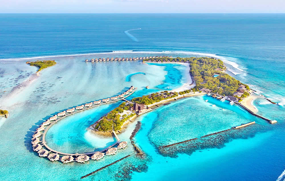 Cinnamon Dhonveli Maldives aerial