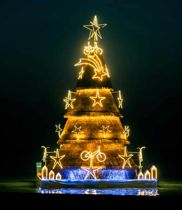floating Christmas tree