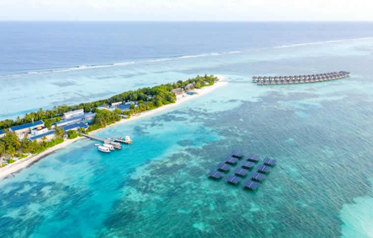 floating solar system in maldives