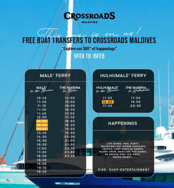 CROSSROADS Maldives: transfers