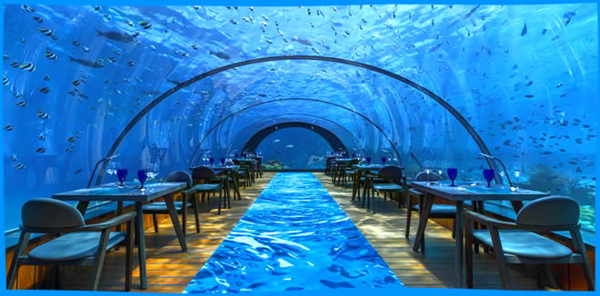 Hurawalhi Island Resort, underwater restaurant