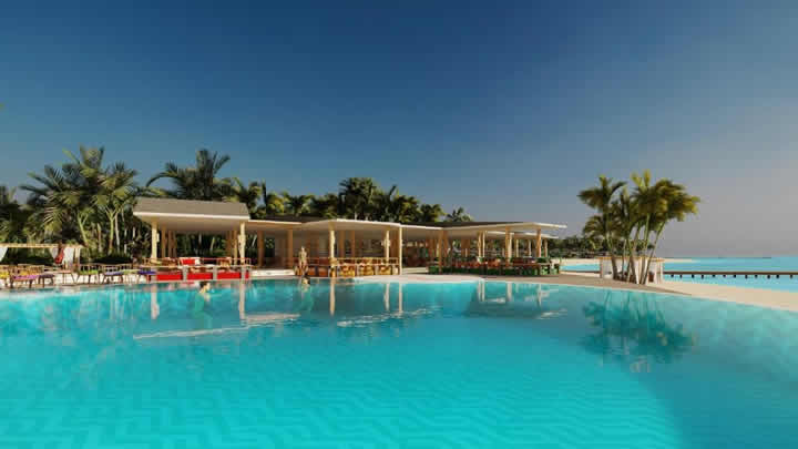 Joy Island Maldives resort : infinity pool