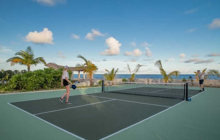 the first pickleball court in the Maldives