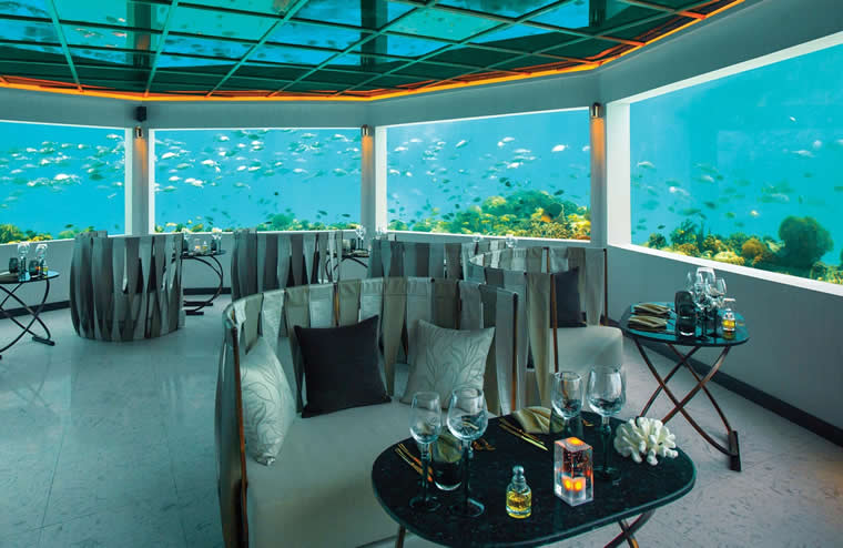 M6m (Minus Six Meters) is the finest underwater restaurant 