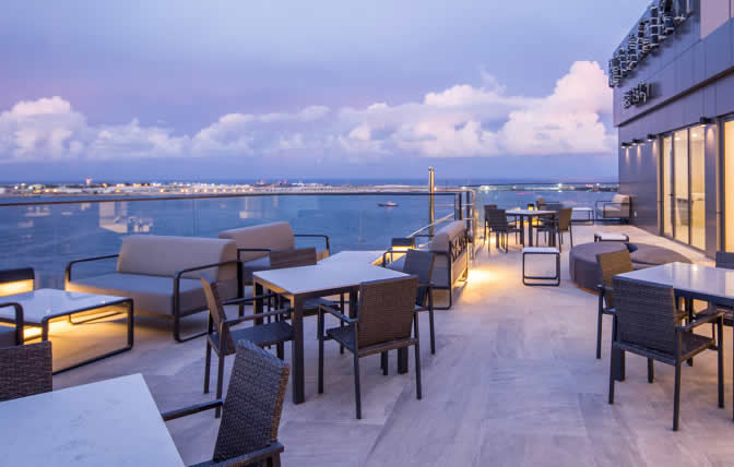 rooftop restaurant in maldives, male city 