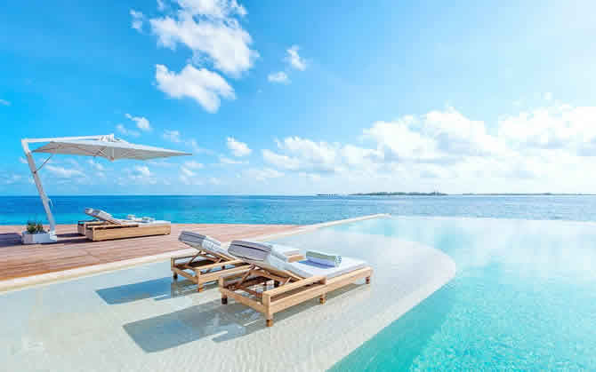 luxury pool villa in  Maldives