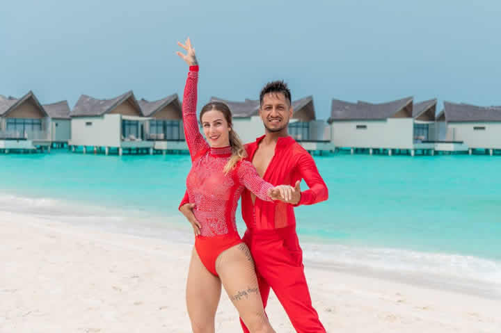 Johanna Bremont and Roy Gomez in Maldives