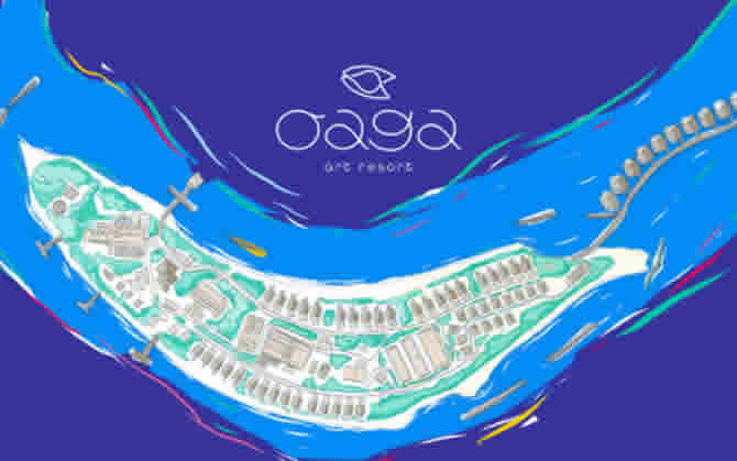 Oaga Art Maldives Resort map