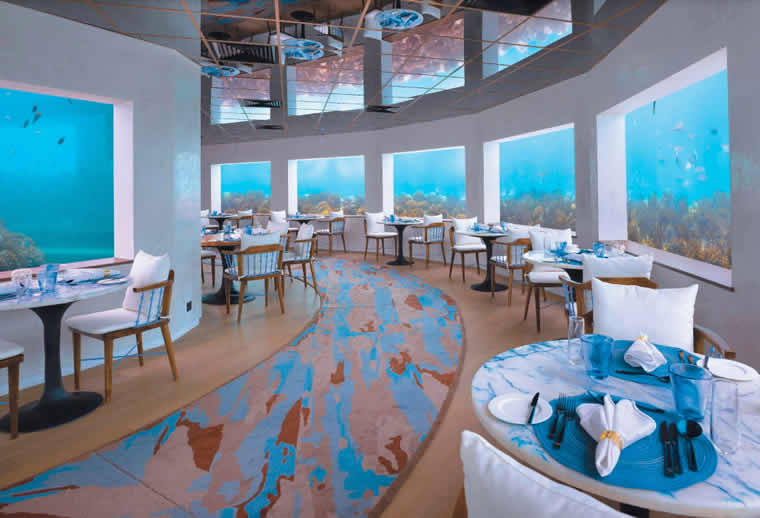 the largest underwater restaurant in the Maldives