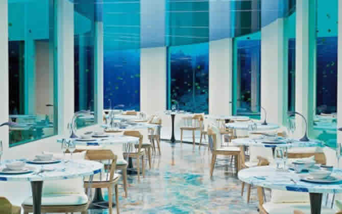 Only BLU underwater restaurant