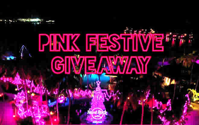 Hard Rock Hotel Maldives pink festive