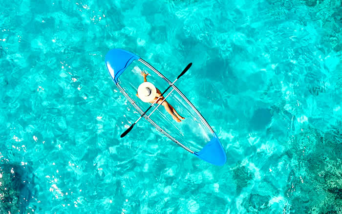 kayaking at lagoon