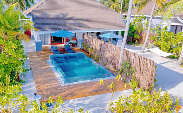 new beach pool villa