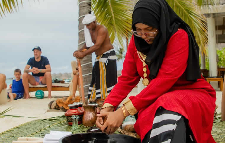 coconut oil-making in the maldives