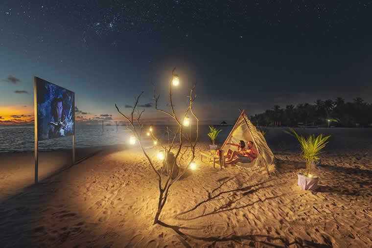 Movie Night Under the Stars in maldives