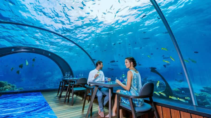 undersea restaurant at hurawalhi resort