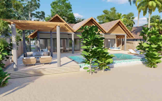 Four Bedroom Beach Pool Residence